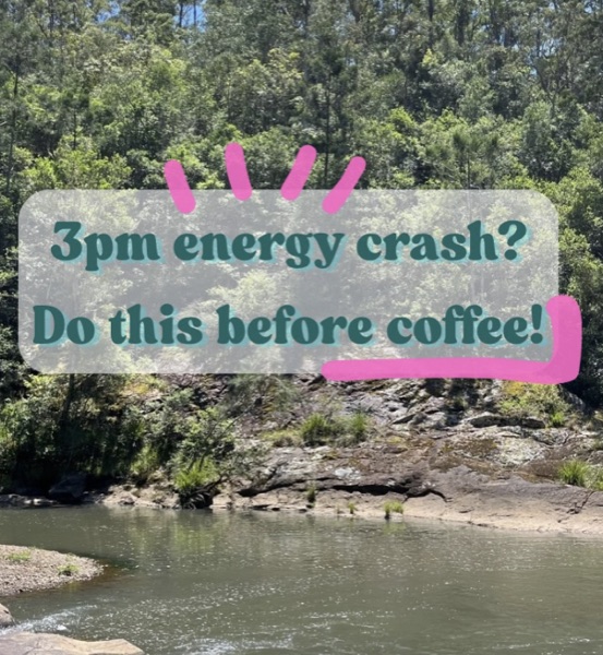 Natural health tips for afternoon energy crash from naturopath Amy Angus